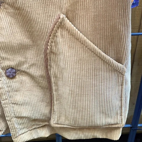 🎉HP🎉 Vintage Mens Tan Corduroy Removable Wool-lined Blazer - Picture 10 of 16